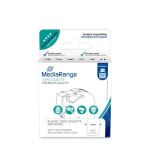 MediaRange Kunststoff-Schriftbandkassette, für/ersetzt Dymo 91221/S0721660, permanent haftend, 12mm, 4m, laminiert, schwarz auf weiß