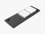 DeLOCK Easy 45 Modulträger für Tisch- oder Wandmontage - 4 Port (22,5 x 45 mm) oder 2 Port (45 x 45 mm), Metall, schwarz