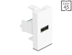 DELOCK Easy 45 Modul USB 2.0 Typ-A Buchse zu Terminalblock