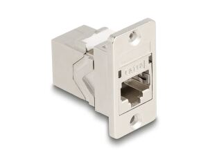 DELOCK Panel Mount Keystone Kupplung Bu/Bu Cat.6AP metall