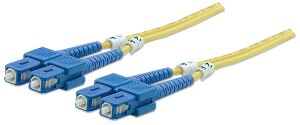 Intellinet Glasfaser LWL-Anschlusskabel, Duplex, Singlemode, SC/SC, 9/125 µm, OS2, 5 m, gelb
