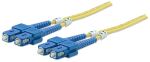 Intellinet Glasfaser LWL-Anschlusskabel, Duplex, Singlemode, SC/SC, 9/125 µm, OS2, 5 m, gelb