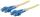 Intellinet Glasfaser LWL-Anschlusskabel, Duplex, Singlemode, SC/SC, 9/125 µm, OS2, 5 m, gelb