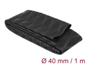 DeLOCK Schrumpfschlauch X-Muster rutschfest 1 m x 40 mm schwarz