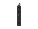 Lanberg PS0-05E-0300-BK Verlängerungskabel 3 m 5 AC-Ausgänge Drinnen Schwarz
