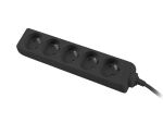 Lanberg PS0-05E-0300-BK Verlängerungskabel 3 m 5 AC-Ausgänge Drinnen Schwarz