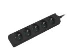 Lanberg PS0-05E-0300-BK Verlängerungskabel 3 m 5 AC-Ausgänge Drinnen Schwarz