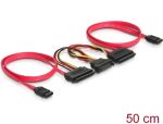 SATA-Kabel Delock 2x SATA 22pin -> 2x SATS 7Pin +15Pin...