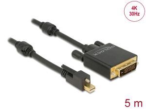 DELOCK Displayport Kabel mini DP 1.2 > DVI(24+1) St/St 5.00m
