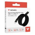 Verbatim 31859 USB Kabel USB 2.0 1,2 m USB C 0,48 Gbit/s 60 W Schwarz