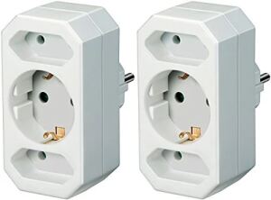 Brennenstuhl BRENN-1508050 Netzstecker-Adapter Typ C (Euro-Stecker) Weiß