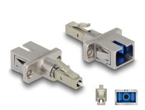 DeLOCK LWL Hybrid Kupplung LC Simplex Stecker zu SC Simplex Buchse beige