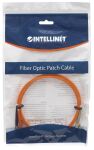 Intellinet Glasfaser LWL-Anschlusskabel, Duplex, Multimode, LC/ST, 50/125 µm, OM2, 2 m, orange