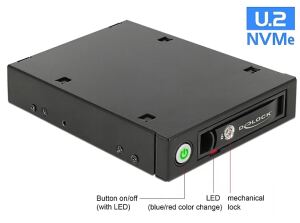 DELOCK 3.5" Wechselrahmen für 1 x 2.5"U.2 NVMe SSD oder SATA