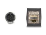 DeLOCK M12 Kabel A-kodiert 8 Pin Stecker zu RJ45 Buchse PUR (TPU) 0,5 m