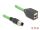 DeLOCK M12 Kabel A-kodiert 8 Pin Stecker zu RJ45 Buchse PUR (TPU) 0,5 m