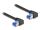 DeLOCK RJ45 Netzwerkkabel Cat.6A S/FTP rechts gewinkelt 2 m schwarz