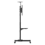 Manhattan Universal Basic Multimedia TV-Ständer auf Rollen, Für Bildschirme von 37" bis 70"* und bis zu 50 kg, +/- 10 neigbar, Kamerahalterung und AV-Fachboden abnehmbar, schwarz