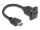 DELOCK D-Typ HDMI Kabel Stecker zu Buchse schwarz 20 cm