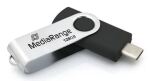 MediaRange MR1954 USB-Stick 128 GB USB Typ-C 3.2 Gen 1 (3.1 Gen 1) Schwarz, Silber