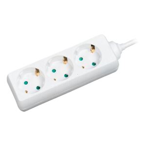 LogiLink LPS205 Verlängerungskabel 1,4 m 3 AC-Ausgänge Weiß