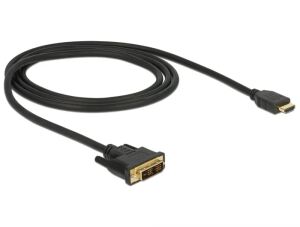 DeLOCK 85582 Videokabel-Adapter 1 m HDMI Typ A (Standard) DVI-D Schwarz