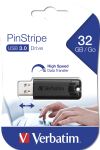 Verbatim PinStripe 3.0 - USB 3.0-Stick 32 GB  - Schwarz