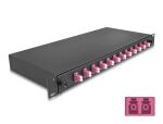 DELOCK 19" LWL Spleißbox 12x LC DX OM4 1HE...