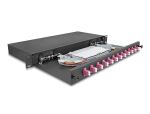 DELOCK 19" LWL Spleißbox 12x LC DX OM4 1HE...