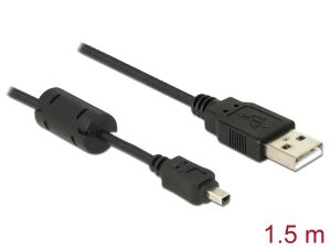 DeLOCK Camera cable USB-B mini 4pin > USB-A 1,5m male-male USB Kabel Mini-USB B USB A Schwarz