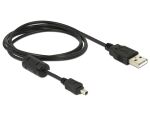 DeLOCK Camera cable USB-B mini 4pin > USB-A 1,5m male-male USB Kabel Mini-USB B USB A Schwarz