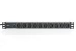 Digitus Steckdosenleiste mit Aluminiumprofil, 10-fach, 2 m Zuleitung IEC C14 Stecker