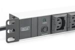 Digitus Steckdosenleiste mit Aluminiumprofil, 10-fach, 2 m Zuleitung IEC C14 Stecker