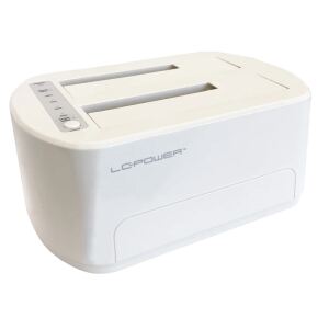 LC-Power LC-DOCK-U3-VI Speicherlaufwerk-Docking-Station USB 3.2 Gen 1 (3.1 Gen 1) Type micro-B Weiß