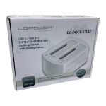 LC-Power LC-DOCK-U3-VI Speicherlaufwerk-Docking-Station USB 3.2 Gen 1 (3.1 Gen 1) Type micro-B Weiß