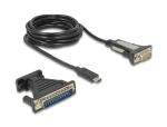 DELOCK Adapter USB Type-C -> Seriell DB9 + Adapter DB25