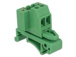 DELOCK Terminalblock Set f. Hutschiene 2Pin m. Schraubverr.