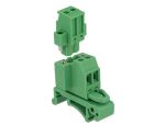 DELOCK Terminalblock Set f. Hutschiene 2Pin m. Schraubverr.