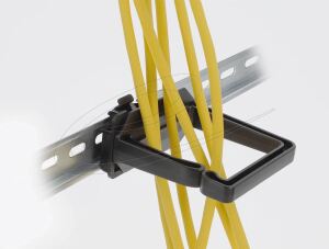 DELOCK Kabelbügel 70 x 70 mm mit Montageplatte schwarz