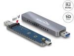 DELOCK Externes Gehäuse für M.2 NVMe PCIe SSD USB TYP C & A