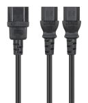 Manhattan 157469 Stromkabel Schwarz 1,8 m C14-Koppler 2 x C13-Koppler
