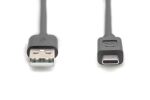 Digitus USB-C Anschlusskabel, USB-A - USB-C