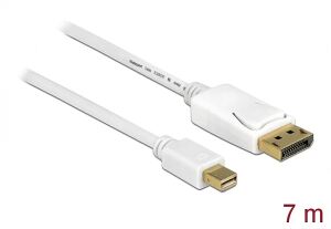 DELOCK Displayport Kabel mini DP -> DP StSt 7.00m weiß 4K