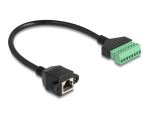DeLOCK RJ45 Kabel Cat.6 Buchse zu Terminalblock Adapter zum Einbau 30 cm 2-teilig