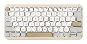 ASUS Marshmallow Keyboard KW100 Tastatur Haus Bluetooth QWERTZ Deutsch Beige, Grau, Weiß