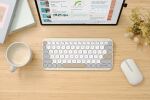 ASUS Marshmallow Keyboard KW100 Tastatur Haus Bluetooth QWERTZ Deutsch Beige, Grau, Weiß
