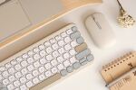 ASUS Marshmallow Keyboard KW100 Tastatur Haus Bluetooth QWERTZ Deutsch Beige, Grau, Weiß