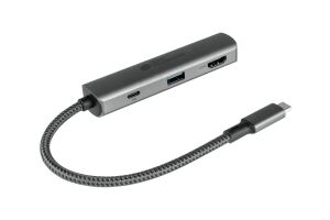 Alcasa HUB-C002A Schnittstellen-Hub USB Typ-C 5000 Mbit/s Anthrazit