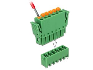 DELOCK Terminalblock Set f. Platine 6 Pin 3,81mm Rastermaß