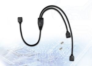 Inter-Tech RGB Verteiler 2-fach 0,48 m S-Video (4-pin) 2 x S-Video (4-pin) Schwarz